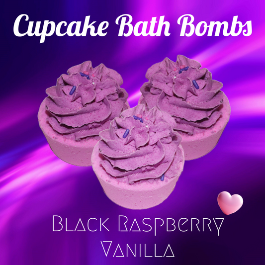 Raspberry Vanilla Cupcake Bath Bomb Three Pack