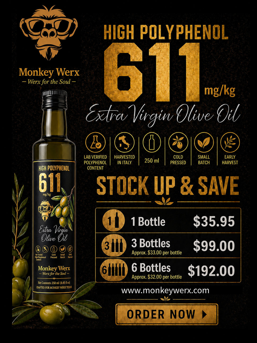 High-Polyphenol Extra Virgin Olive Oil