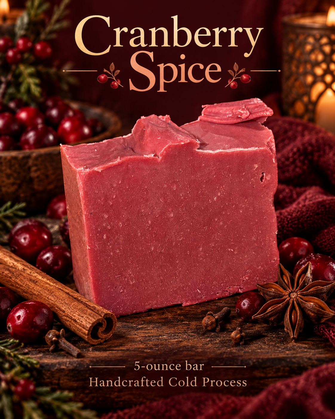Cranberry Spice Handcrafted Soap