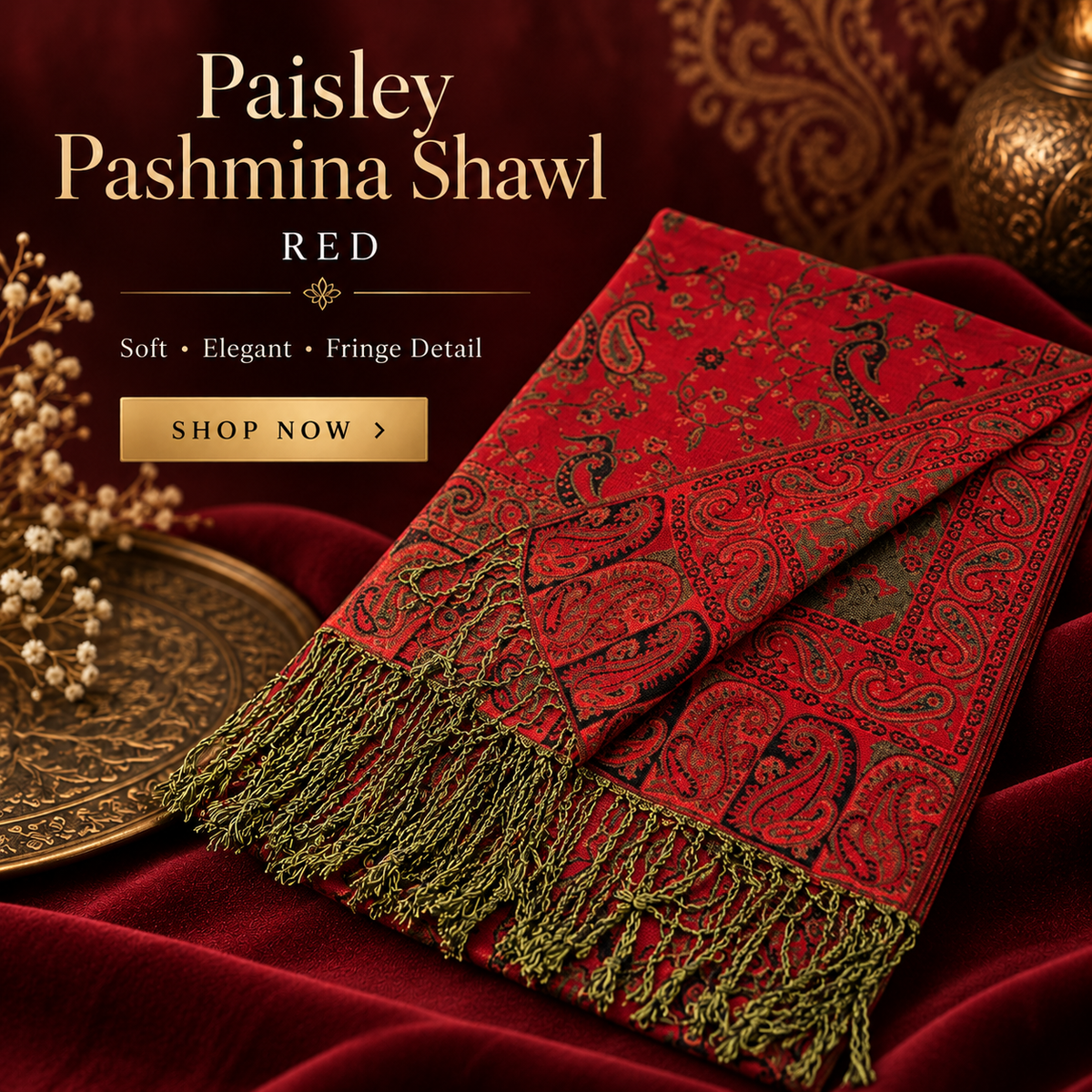 Paisley Pashmina Shawl
